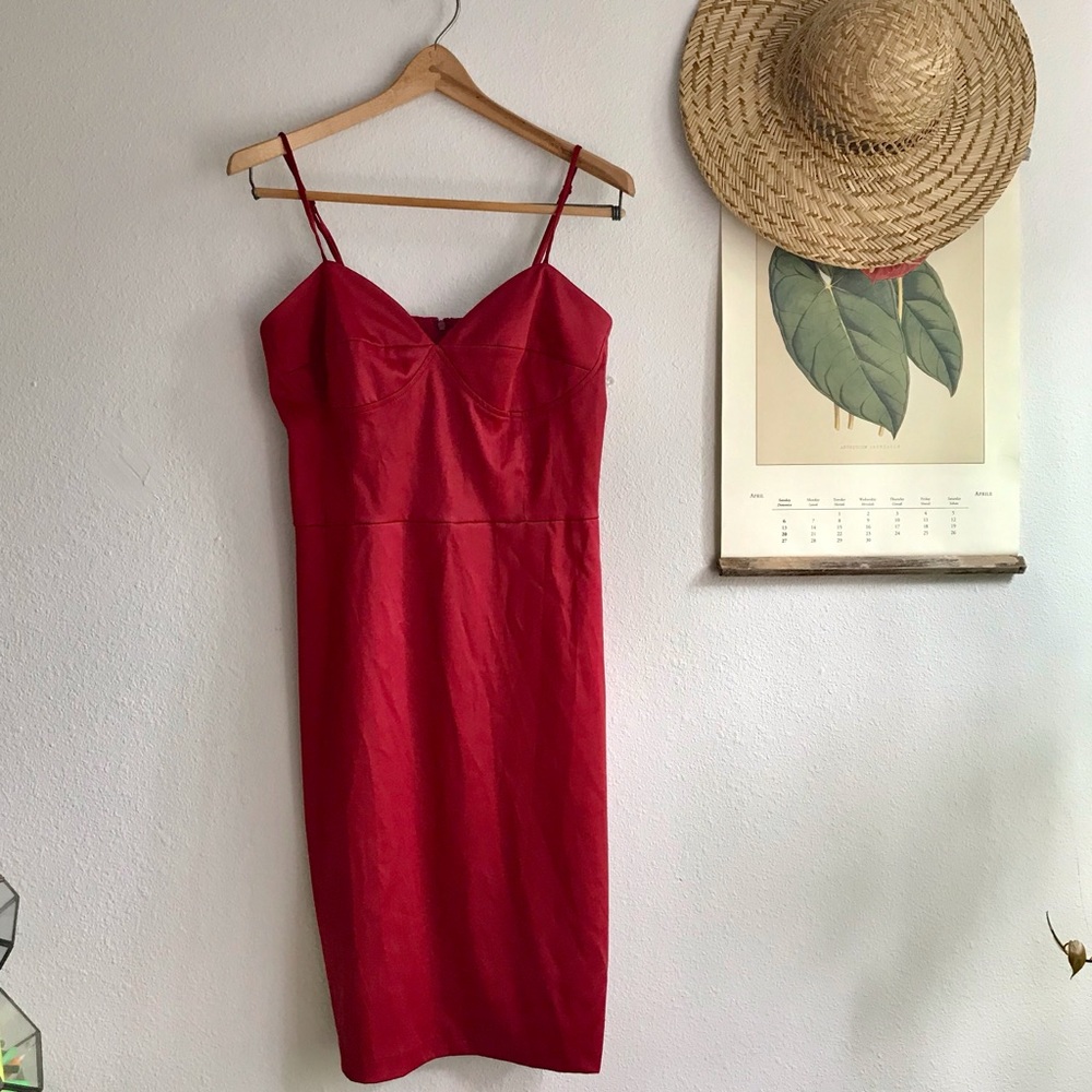 •NWT little silk red dress•